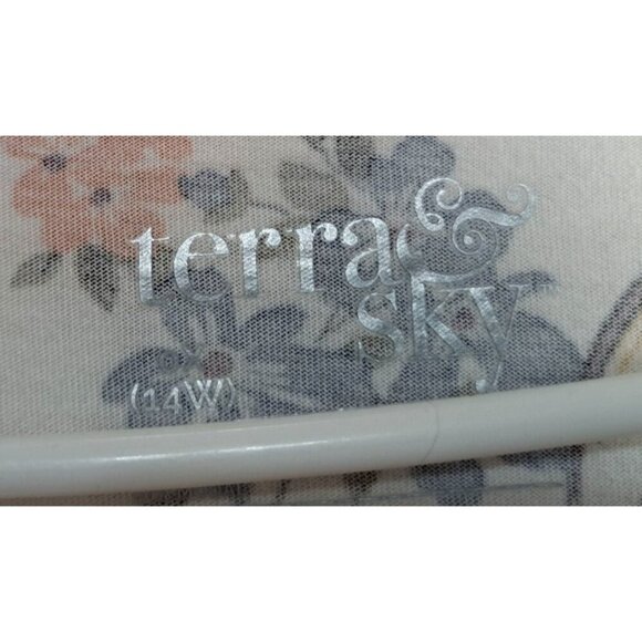 Terra & Sky Women's 14W Long Sleeve Scoop Neck Multicolor Floral Print Top - Picture 2 of 5